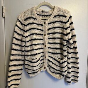 Zara Striped Knit Cardigan